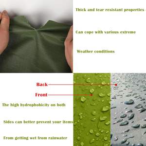 2026 Nieuwe Heavy Duty Waterdichte Cargovers Polyester Donkergroen Katoenen Canvas Zeil Materiaal - Product Image 4