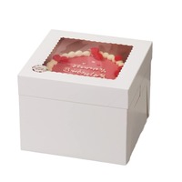 Las cajas de pastelería de pastel de panadería con ventana de papel plegable fácil más populares