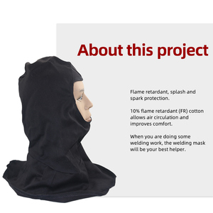 Masque en tissu ignifuge TRUSOXIN CM02 noir pour la protection du visage et du cou - Product Image 6