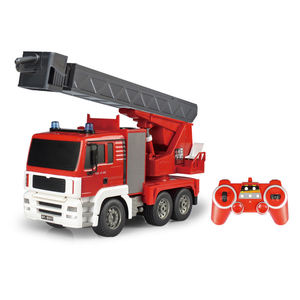 Camión de <span class=keywords><strong>Bomberos</strong></span> RC Double E E517-003 con Escalera Aérea, Escala 1/20, con Efectos de Sonido y Luz, Juguete de <span class=keywords><strong>Control</strong></span> Remoto para Niños - Product Image 1