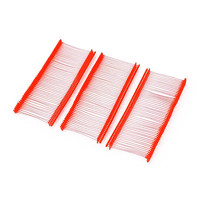 Étiquettes de vêtements rectangulaires en PP recyclé GRS, écologiques, prix usine, couleurs personnalisées, sans pli, avec attaches à coudre à barbillons