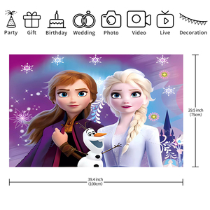 Decorazioni per Feste a Tema Frozen con Elsa e Anna, Banner Principessa Elsa per Compleanni e Matrimoni - Product Image 5