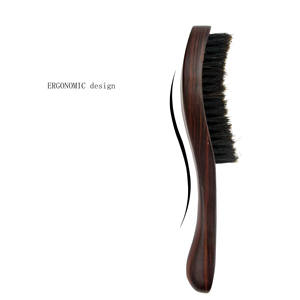 Brosse à barbe manche en bois de hêtre brosse à tête d'huile outils de coiffure prix d'usine - Product Image 2