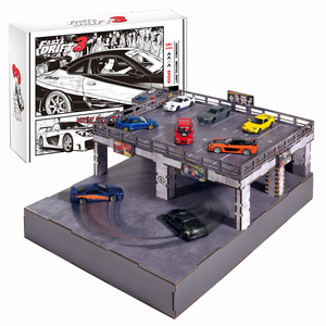 Modello di Parcheggio Multipiano in <span class=keywords><strong>Scala</strong></span> <span class=keywords><strong>1</strong></span>:<span class=keywords><strong>64</strong></span> con Luci, Garage Sopraelevato per Esposizione e Conservazione, Modello in Miniatura - Product Image 1