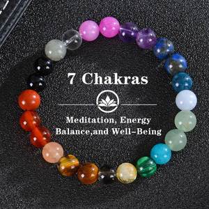 Natural Stone Bracelet Colorful Glass Beaded Talismanic Power Professional Fast Worldwide Shipping Volume Discount - Product Image 5