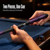 Queue de billard en fibre de carbone violette 1470 mm 19 oz, joint en acier inoxydable 1/2, pour snooker, billard chinois 8 boules, 9 boules, vente en gros