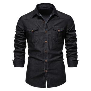 Factory Price Denim <strong>Shirt</strong> Trend Long Sleeve <strong>Shirt</strong> <strong>Shirt</strong> - Product Image 3