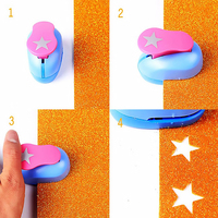 Perforateur en forme d'étoile en plastique pour l'artisanat, mini perforateur pour papier d'impression, façonneur de papier à la main, étiquettes de scrapbooking, cartes, artisanat, perforateur DIY