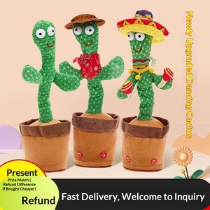 Cactus <span class=keywords><strong>de</strong></span> Peluche Decorativo en Maceta - Juguete Bailarín y que Aprende a Hablar, Estilo TikTok para <span class=keywords><strong>BROS</strong></span>, 33cm, Edades 7-14 - Product Image 5
