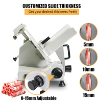 Trancheuse à Viande Semi-Automatique Électrique Commerciale 10 Pouces (250 mm) 240 W avec Épaisseur Réglable, Vendue Directement par le Fabricant