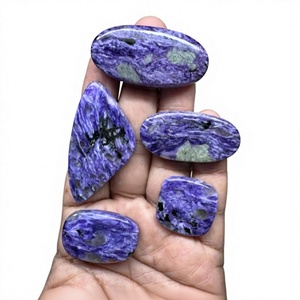Charoite Naturelle, Pierre Précieuse en Vrac, Cabochon Poli, Formes Mixtes, Toutes Tailles, Pendentif en Cristal pour la Fabrication de Bijoux, Évalué par un Tier - Product Image 1