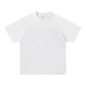 Personalizado cuello redondo Premium algodón en blanco de lujo de gran tamaño Boxy hombres de manga corta Camiseta lisa de talla grande camisetas de los hombres - Product Image 6