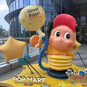 Escultura de arte público hecha a mano de fibra de vidrio, personalizada para exteriores, hermosa exhibición para centros comerciales, imagen de animal de dibujos animados famoso en Internet. - Product Image 3
