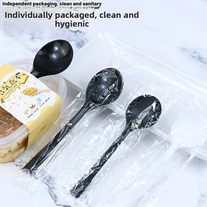 ช้อนพลาสติกแบบใช้แล้วทิ้งทรงเต่าทองหัวใหญ่สไตล์เกาหลี สำหรับใช้ในร้านอาหาร ซื้อกลับบ้าน ใช้กับน้ำแข็ง <span class=keywords><strong>ข้าวต้ม</strong></span> ข้าวผัด ซุป และอาหารที่ต้องการความหนืด - Product Image 3