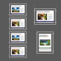 Article populaire : Support d'affichage LED rectangulaire en acrylique A4 pour agents immobiliers, pour publicité en vitrine, haute luminosité, durable