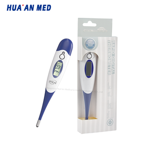 HUA'AN MED Thermomètre oral numérique électronique de santé à mesure rapide flexible pour la fièvre corporelle pour les aisselles pour la <span class=keywords><strong>bouche</strong></span> - Product Image 1