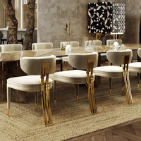 Chaise de salle à manger en cuir avec cadre en métal haut de gamme Ming - Design minimaliste moderne pour un usage domestique, salle à manger décontractée, bureau, entreprise