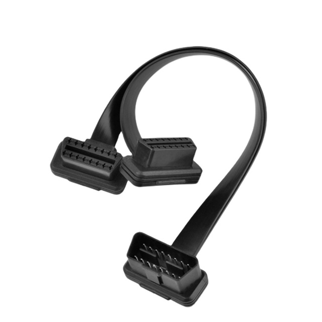 Andufuse 16 Pin OBD2 OBDII Splitter Extension Cable Male to Dual Female Y Cable 30cm/12 (Right/Left Port)