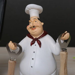 Ornamento da <span class=keywords><strong>Cucina</strong></span> in Resina Dipinto a Mano, Design Retrò Europeo, Decorazione da Tavolo Realistica di Chef Cartoon - Product Image 3