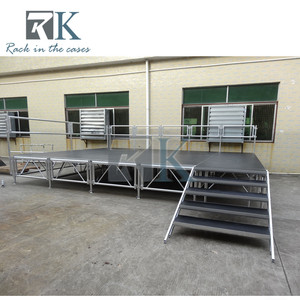 เวทีอลูมิเนียมแบบพกพาพร้อมบันไดและราวกั้น สำหรับงานแต่งงาน - Product Image 3