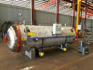 เครื่องนึ่งฆ่าเชื้อแบบออโตเคลฟสองประตู รุ่นใหม่ สำหรับเห็ด พร้อมระบบ PLC และปั๊ม ราคาแข่งขัน - Product Image 1