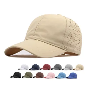 Summer Sunscreen Sunshade Blank Sports Soft Top Quick Drying Waterproof Breathable 6 Panel Nylon Mesh Baseball Cap Dad Hat