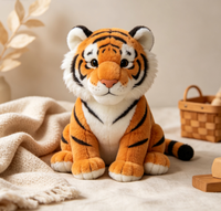 Peluche Tigre Personnalisée OEM Ultra Douce, Rembourrée en Coton PP, Design Animal Sauvage, Logo Personnalisé, Cadeau pour Enfants