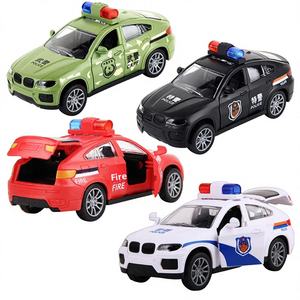 Coche de Policía de Juguete con Inercia para Niños, Modelo a Escala 1:5, Resistente a Caídas, con Puertas que se Abren - Product Image 1