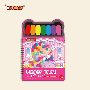 Keybaby Nouveau livre de dessin créatif à empreintes digitales super amusant sur le thème de la ferme animale avec tampon encreur arc-en-ciel pour enfants - Product Image 5