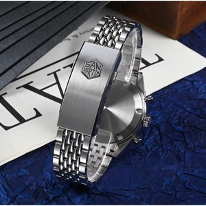 San Martin SN0116JS New <b>Chronograph</b> VK64 Quartz Watch Original Design 39.5mm Men Sports Business Dress Watches Waterproof 100m - Product Image 6