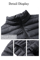 Doudoune d'hiver de couleur unie pour hommes, manteau d'hiver de grande taille pour hommes