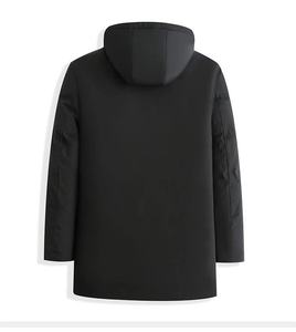 Manteau d'hiver décontracté doublé polaire pour hommes en gros d'usine veste en coton épaissi sur le devant pour papa grand-père vêtements d'hiver chauds - Product Image 5