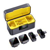 Microphone Lavalier Sans Fil Intelligent T40 à Réduction de Bruit avec Affichage de Batterie, Portable, Omnidirectionnel pour Streaming en Direct et Enregistrement