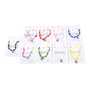 Braccialetto Angelina in Acciaio Inox con Nodo a Sette Stelle, Set di 12 Bracciali alla Moda Unisex, Gioielli Regalo Prodotti in Cina - Product Image 1