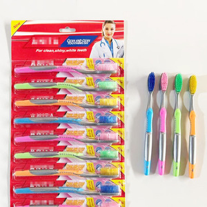 Hanging 12 Pack Plastic Toothbrush Family