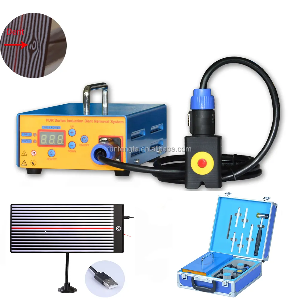 New Auto Paintless Dent Removal 110V/220V Car Repair Tool Hail Damage Repair Tool Kit With Led Lamp Reflector Dent Finder