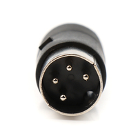 Conector de soldadura de carcasa de plástico Din, 4 pines, macho, conector de Cable Din