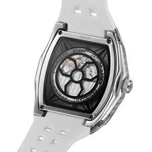 Montre automatique de luxe SKROX pour homme avec alarme lumineuse, phases de lune, bracelet en caoutchouc, logo personnalisé, vente en gros, offre spéciale - Product Image 6