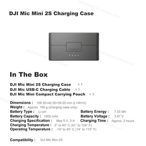 Estuche de Carga de Repuesto para DJI Mic Mini 2S, Hub para Micrófono Inalámbrico 4TX 1RX, 30 Horas de Duración de la Batería, Distribuidor Autorizado - Product Image 2