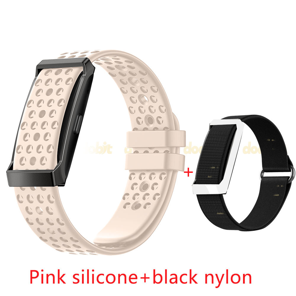 Pink silicone +black nylon