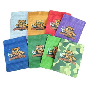 3.5g Custom Die Cut Smell Proof Resealable Soft Touch Mylar Bags 0.0125 oz 3.5g Childproof Gummie Pouch