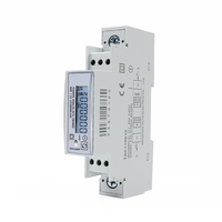 Carril DIN LCD TAC1100 Medidor de energía monofásico kWh 230VAC 100A RS485 Modbus Voltaje Corriente HZ