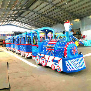 Recién llegado, <span class=keywords><strong>tren</strong></span> turístico eléctrico, tranvía FEC de 16 plazas, parque infantil, tema navideño, música, efecto de humo para uso escolar en parques - Product Image 2