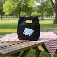 Sac isotherme de déjeuner portable, écologique, durable, élégant, en aluminium noir, imperméable, avec personnalisation OEM/ODM