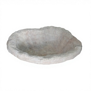 Ornement de jardin moderne en fibre de verre léger et imperméable, fait main, peint à la main, irrégulier, pour bain d'oiseaux, décoration intérieure et extérieure - Product Image 4