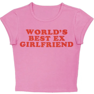 Peeqi YY24084 Atasan Crop Top Lengan Pendek Motif Huruf Musim Panas 2024, Seksi, Imut, Serbaguna, Pakaian Wanita - Product Image 5