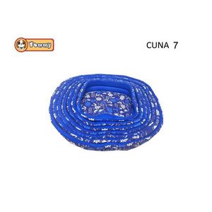 Lit pour animaux de compagnie Yommy Cuna 7, motif bleu et rouge, lit douillet pour chien - Product Image 2