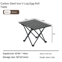 Table pliante rectangulaire d'extérieur Ruida en acier au carbone, pour pique-nique, camping, légère, moderne, mobilier d'extérieur