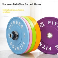 Disques de musculation en acier caoutchouté, colorés, à tête ronde, style Hummer, à grand alésage