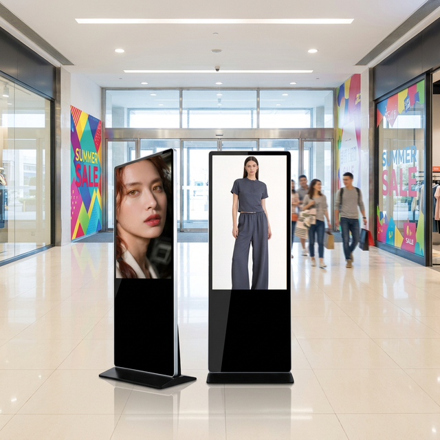 32" 43" 49" 50" 55" Standing Floor Advertising Display Menu Stand Touch Screen Monitor Displays Android 1k 2k 4K Digital Signage